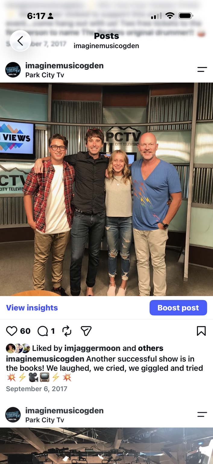 Imagine Music students and teachers visiting Park City Television in September 2017