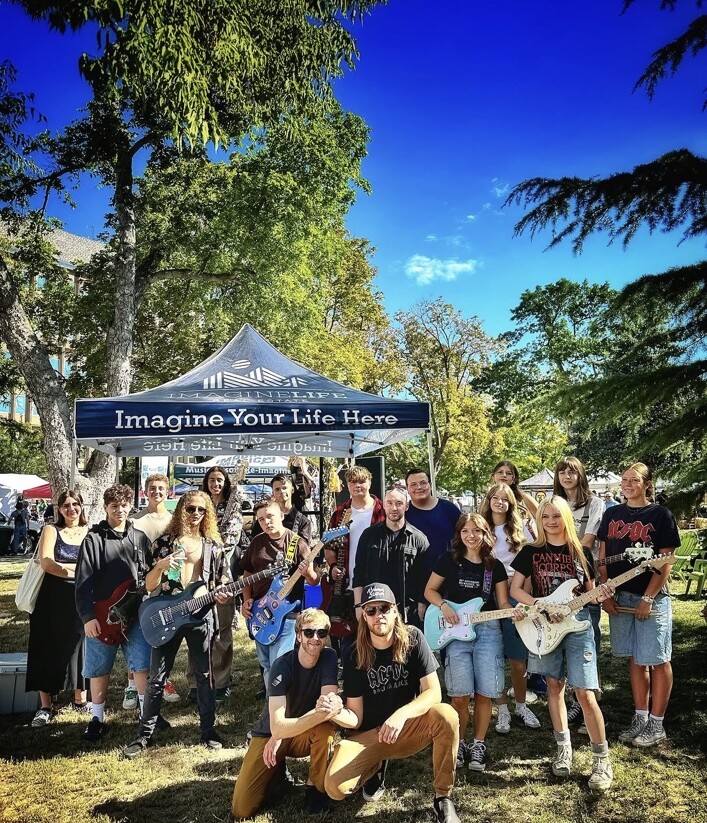 Rock Academy students performing at Harvest Moon